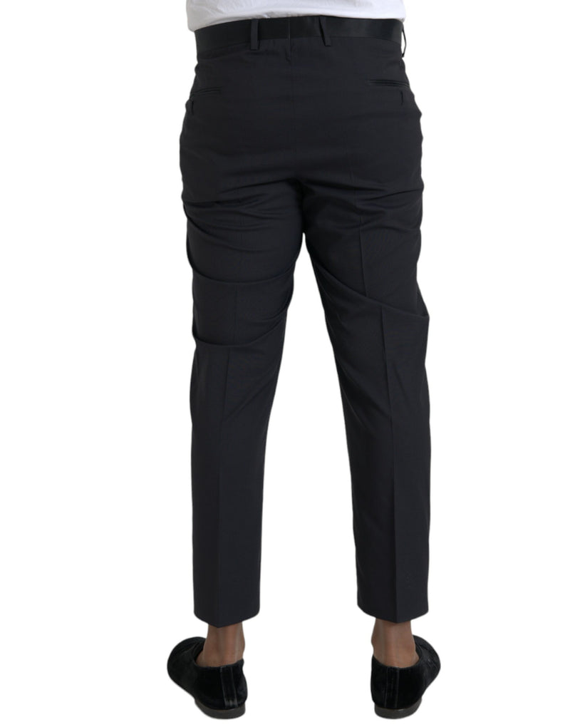 Dolce &amp; Gabbana Blauwe wollen heren skinny dressbroek