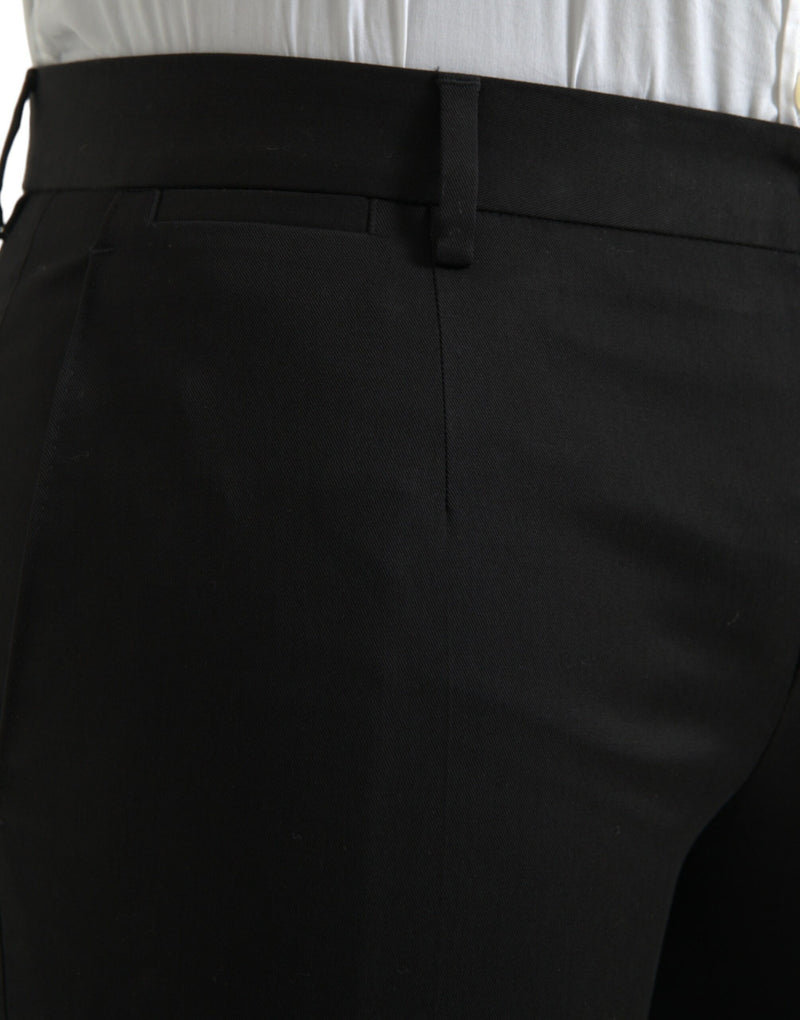 Dolce &amp; Gabbana zwarte, strakke broekspijlen van stretch katoen