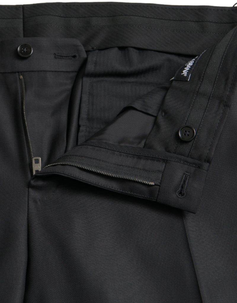 Dolce &amp; Gabbana zwarte wollen zijden skinny broekpak