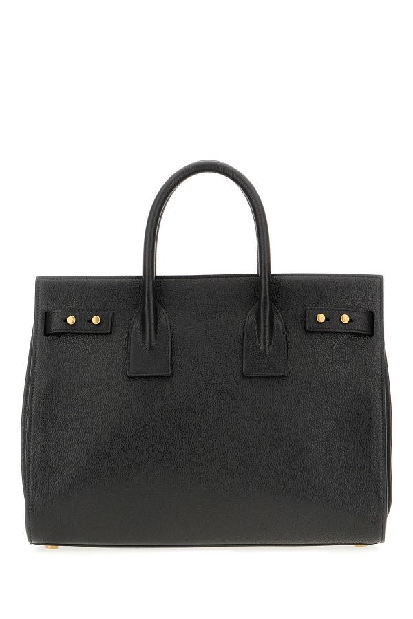 Saint Laurent Sac De Jour Handbag en Cuir de Veau Noir