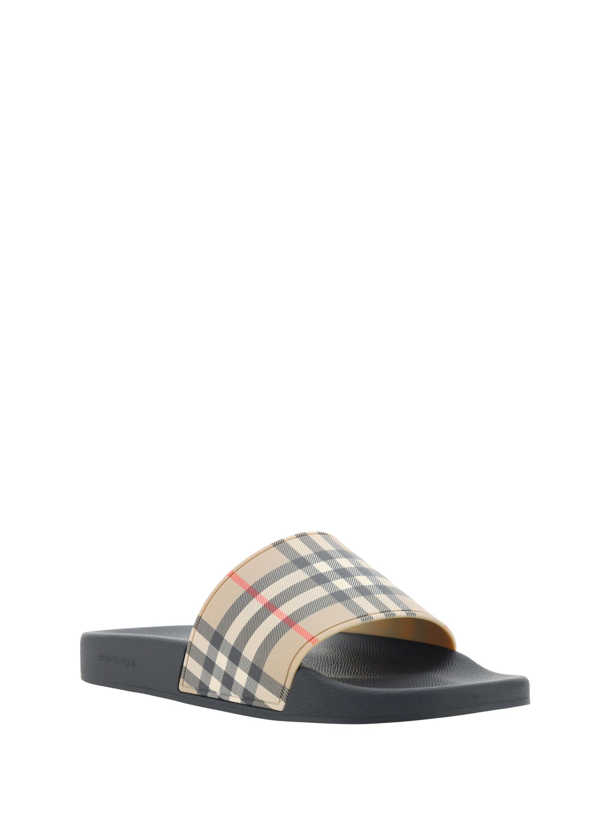 Burberry Brown Rubber Slides Sandals - Model 8056942_A7028