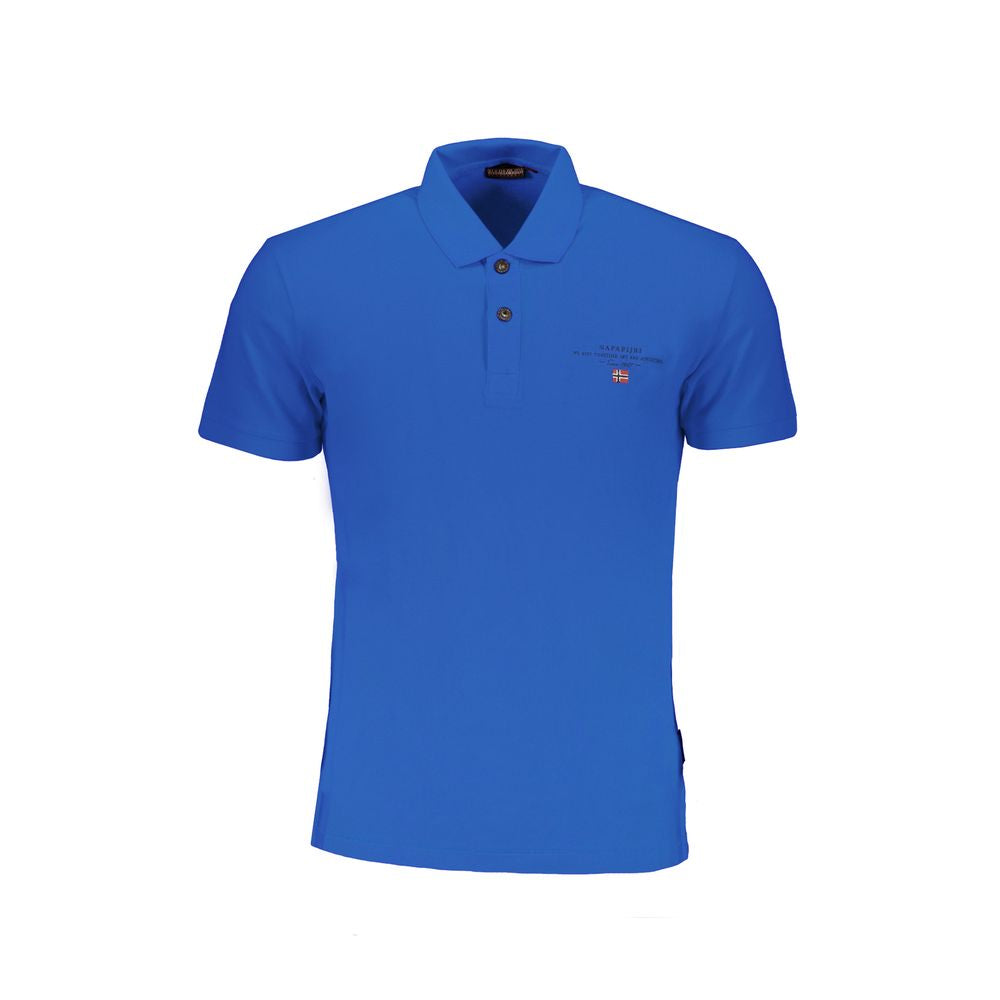 Napapijri blauw katoenen poloshirt