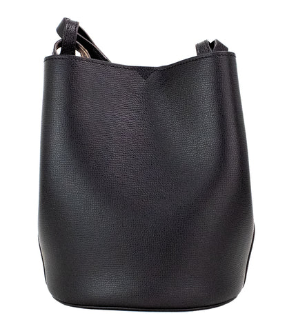 Burberry Lorne kleine zwarte Haymarket Check Pebble lederen bucket handtas/tasje