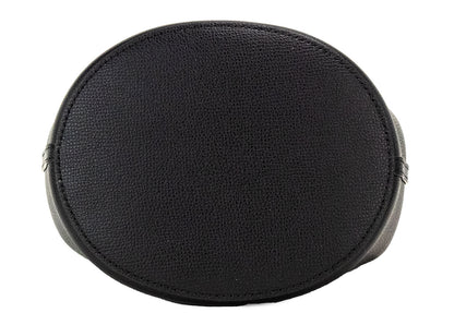 Burberry Lorne kleine zwarte Haymarket Check Pebble lederen bucket handtas/tasje