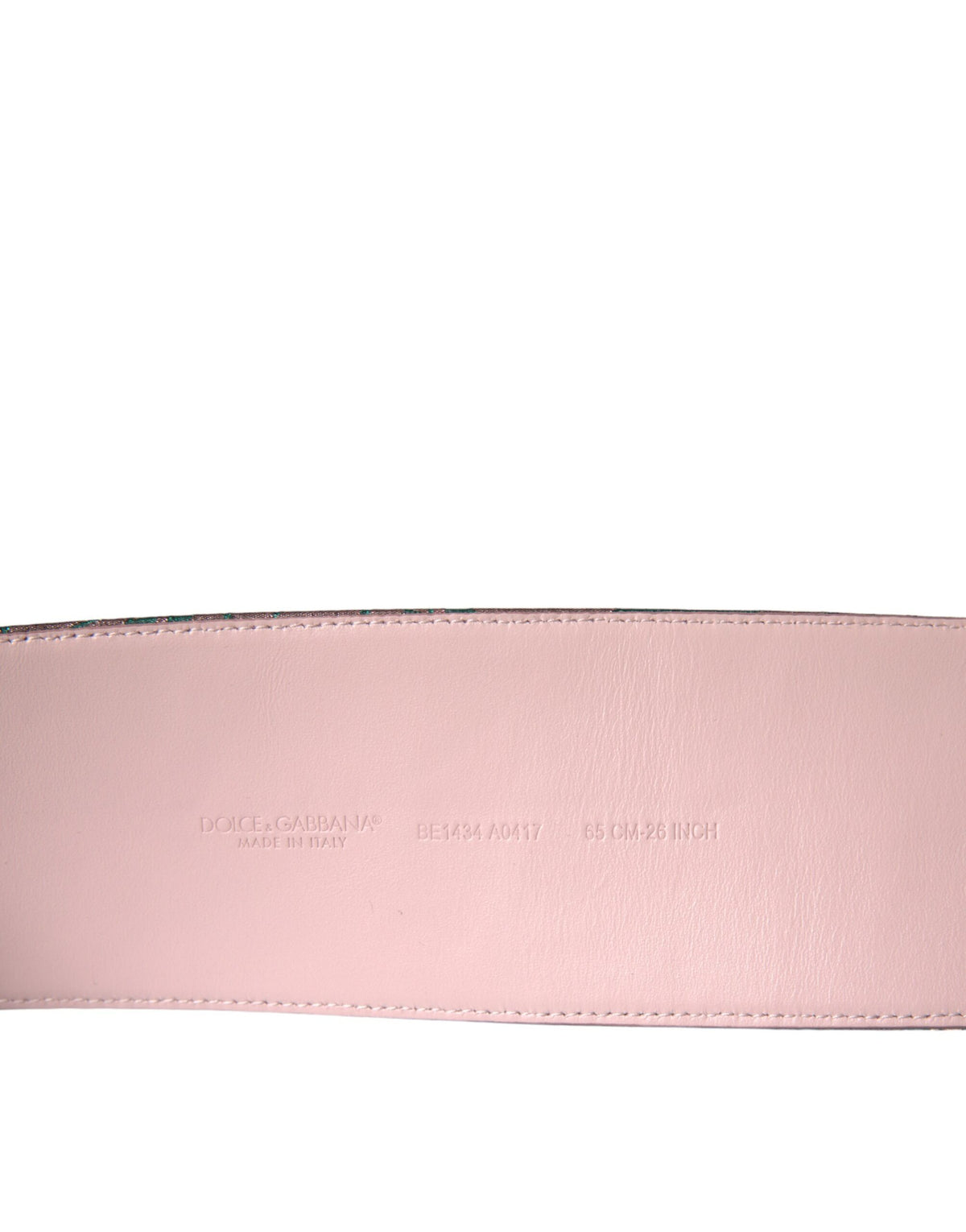 Dolce & Gabbana Ceinture Multicolore en Jacquard Floral avec Boucle Dorée
