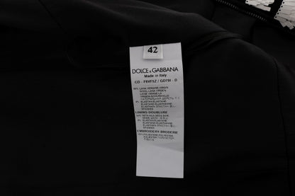 Robe en jersey à paillettes et rayures multicolores Dolce & Gabbana