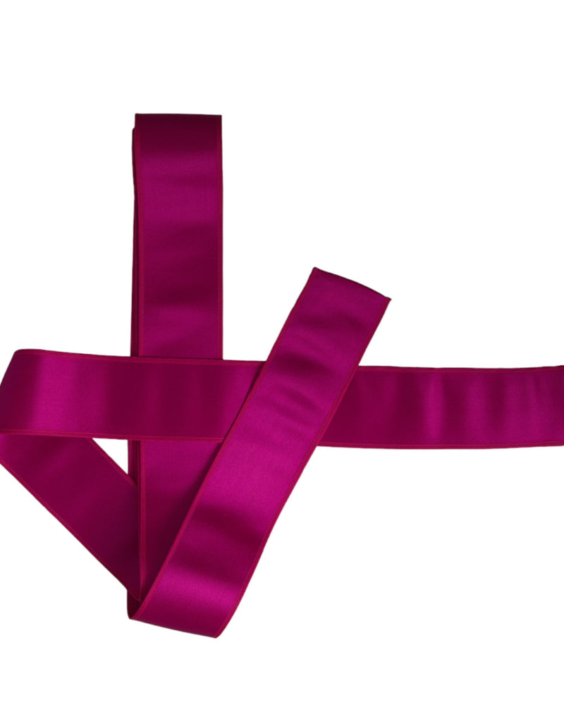 Dolce & Gabbana Fuchsia Pink Silk Waist Belt