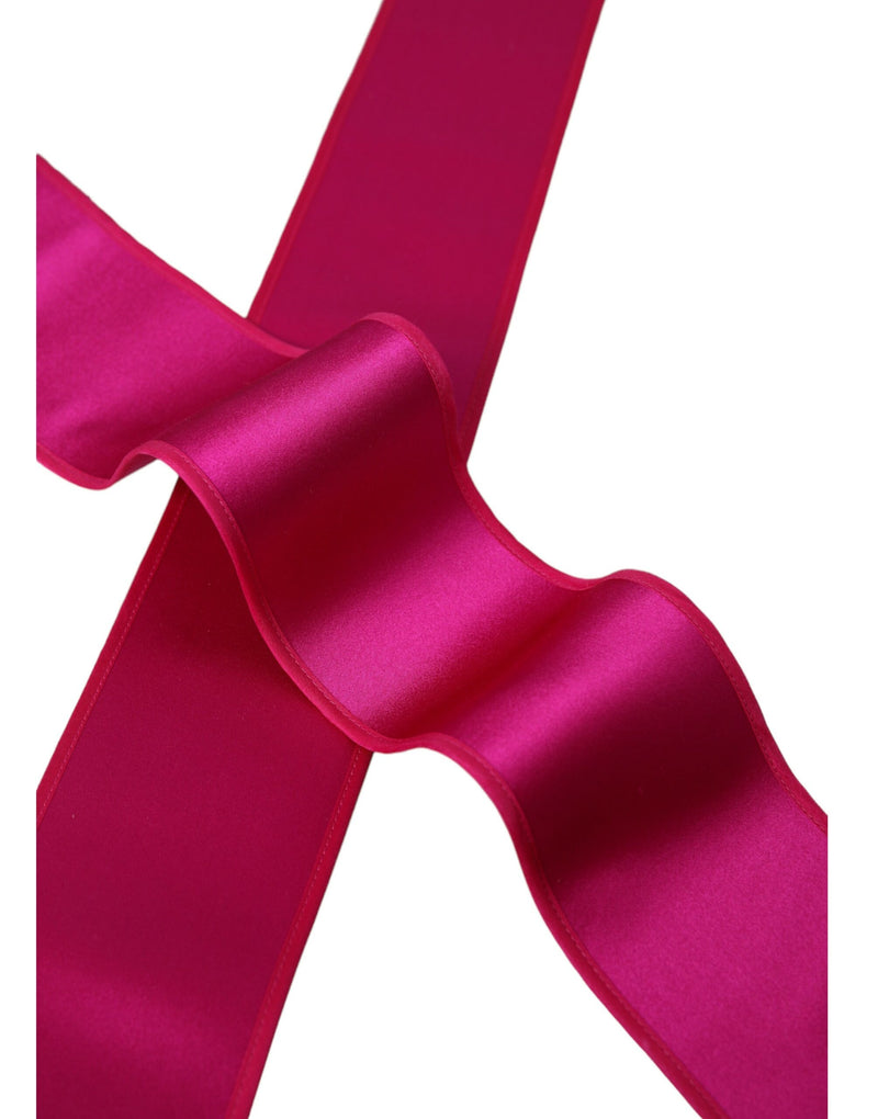Dolce & Gabbana Fuchsia Pink Silk Waist Belt