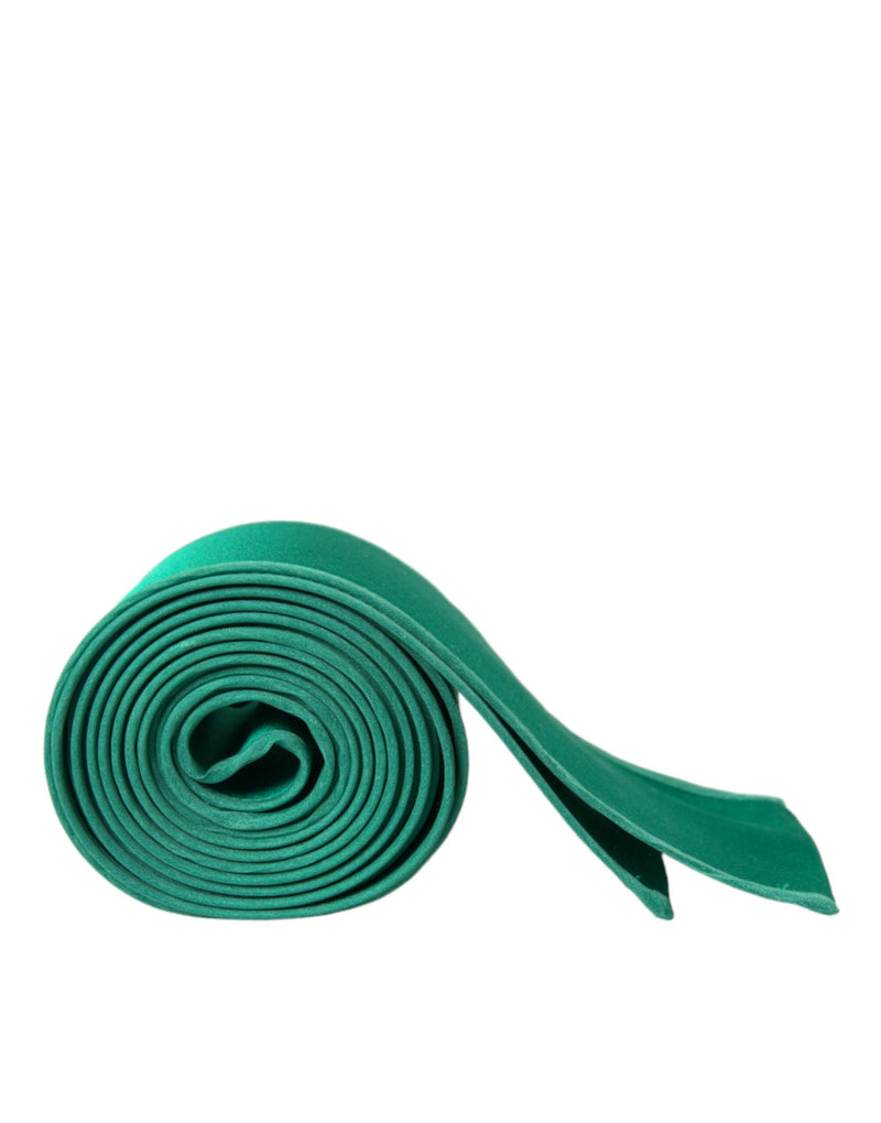 Dolce & Gabbana Ceinture Taille Haute en Soie Satinée Verte pour Femme