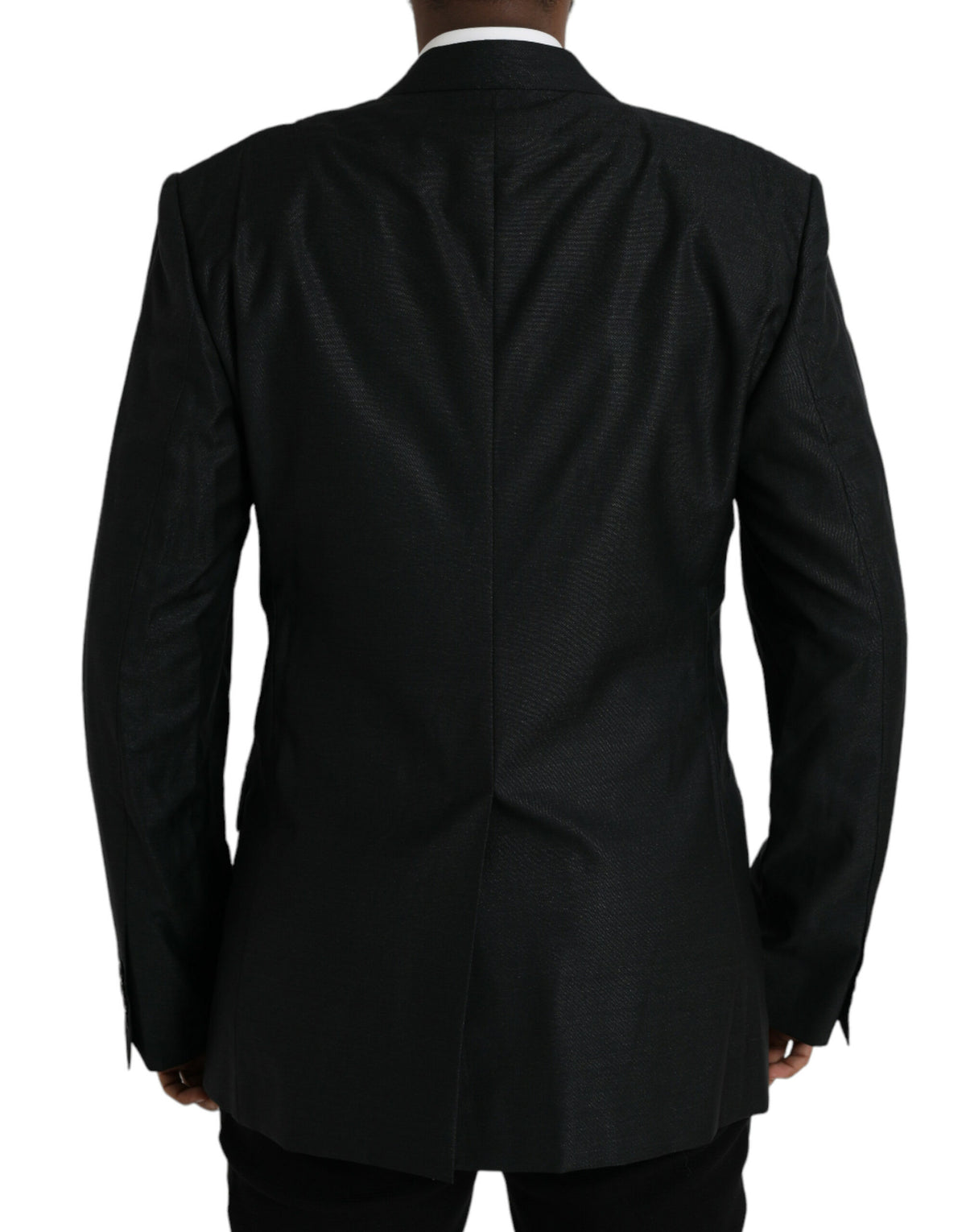 Dolce &amp; Gabbana, veste-blazer noire en laine à revers, à simple boutonnage