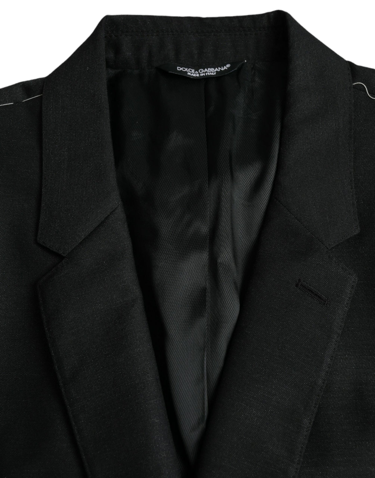 Dolce &amp; Gabbana, veste-blazer noire en laine à revers, à simple boutonnage