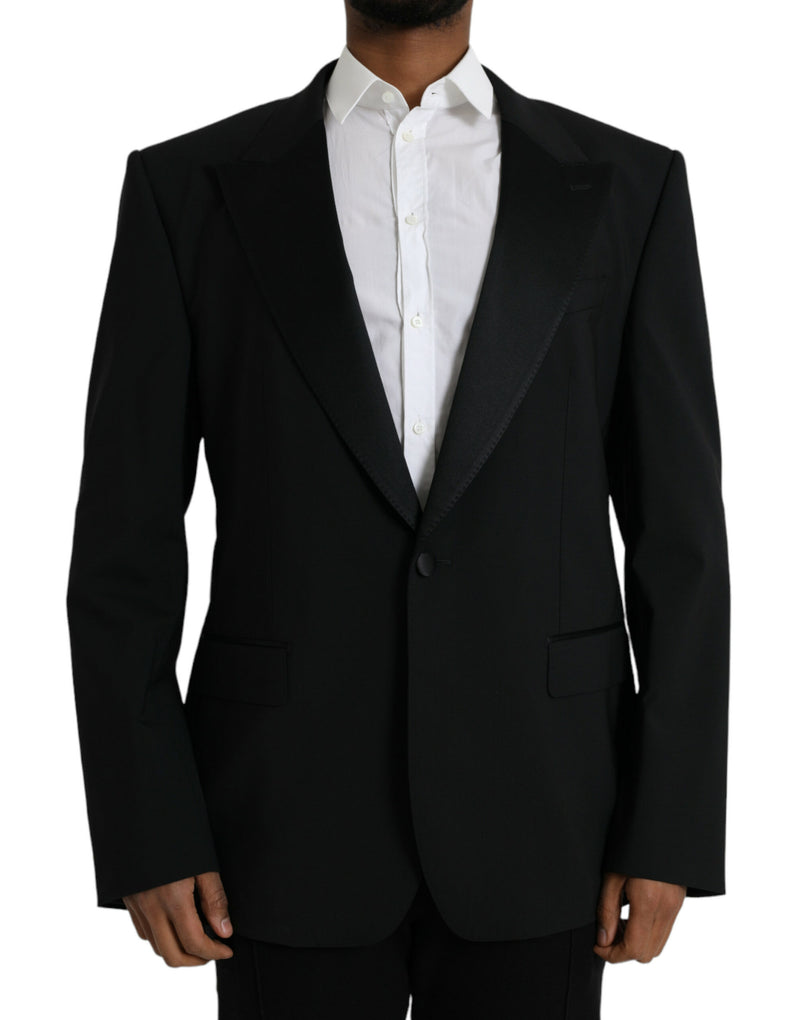 Dolce &amp; Gabbana Zwarte SICILIA Blazer met Enkele Knopenrij