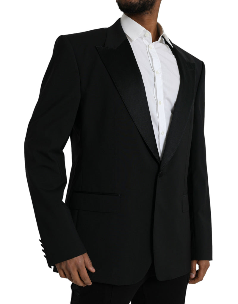 Dolce &amp; Gabbana Zwarte SICILIA Blazer met Enkele Knopenrij