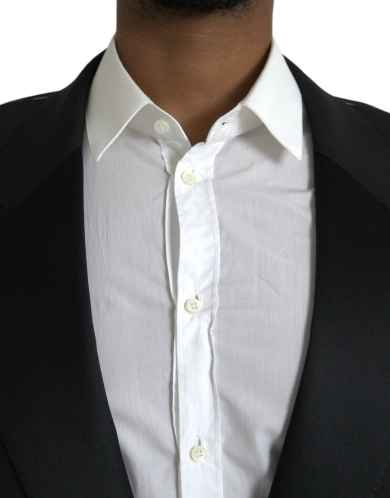 Dolce &amp; Gabbana Zwarte SICILIA Blazer met Enkele Knopenrij