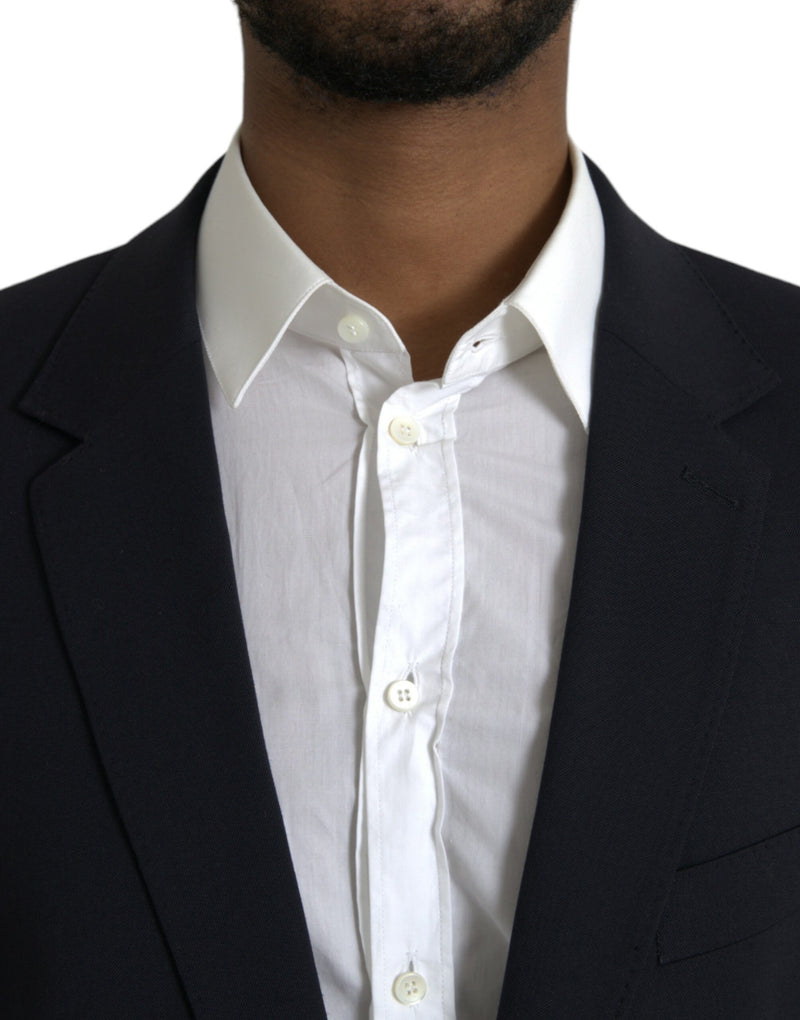 Dolce &amp; Gabbana Zwarte MARTINI Enkellaags Jas Blazer