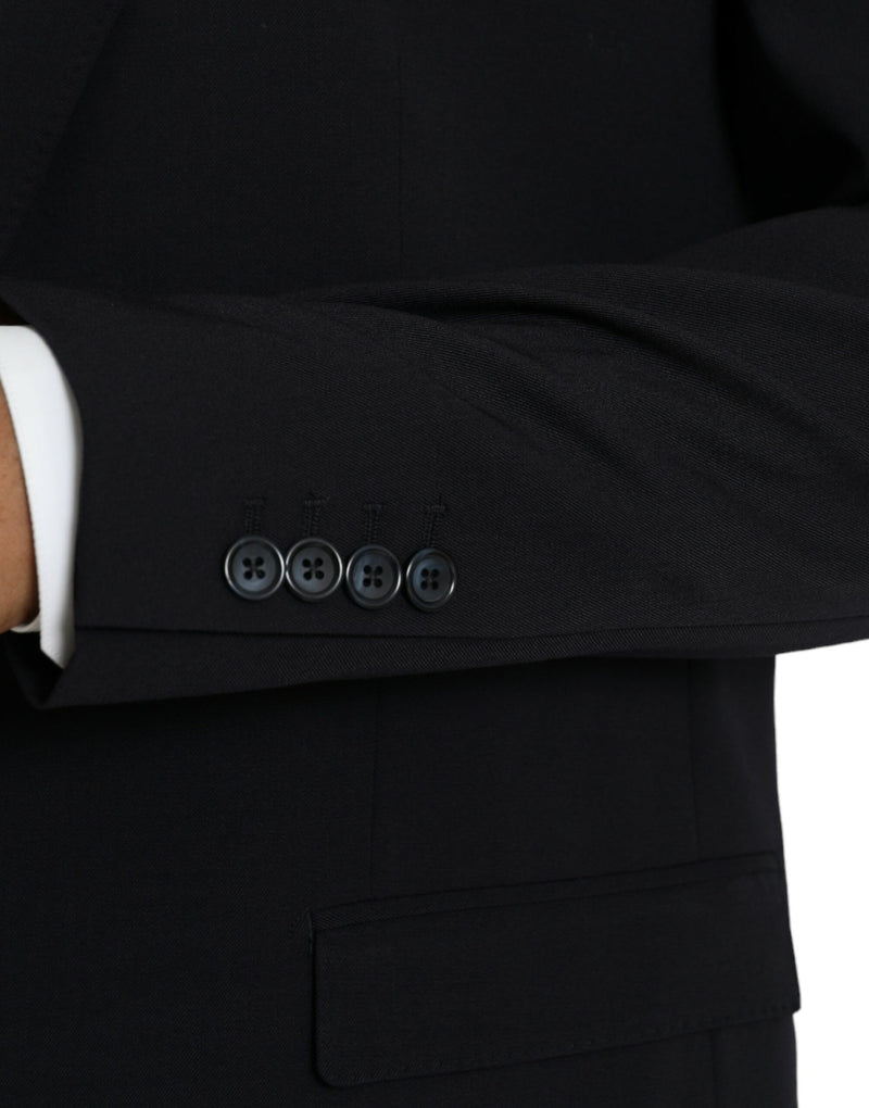 Dolce &amp; Gabbana Zwarte MARTINI Enkellaags Jas Blazer