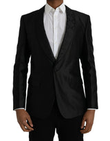 Dolce &amp; Gabbana, veste-blazer MARTINI noire à simple boutonnage
