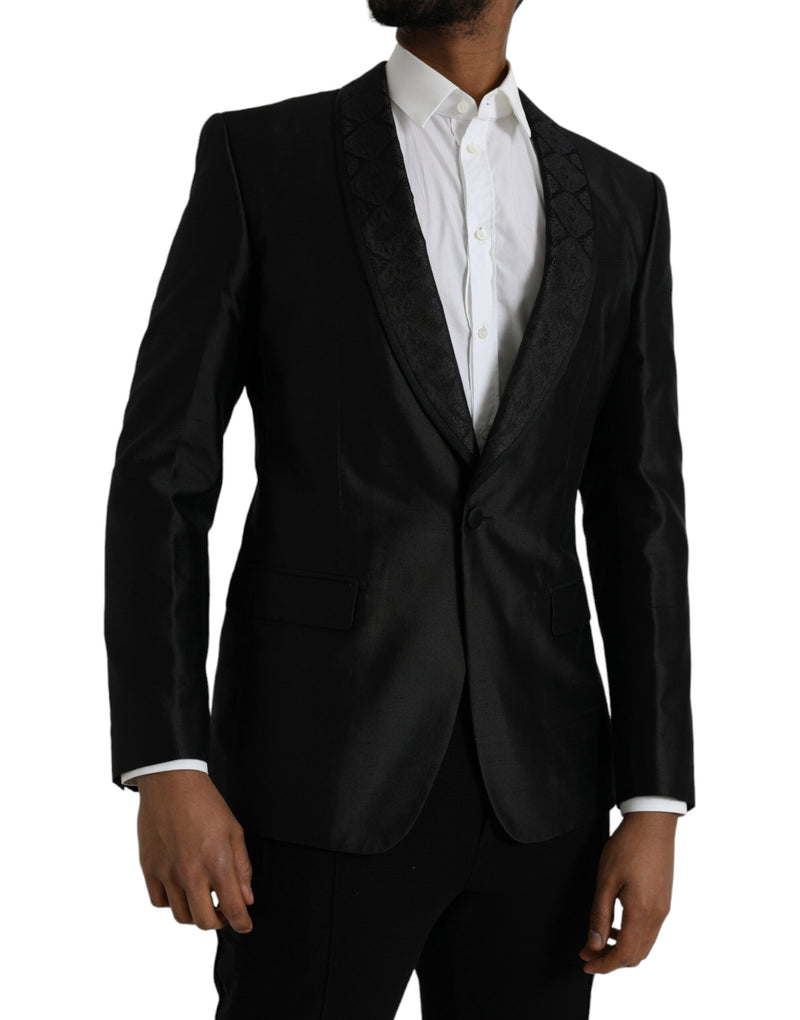 Dolce &amp; Gabbana Zwarte MARTINI Enkellaags Jas Blazer