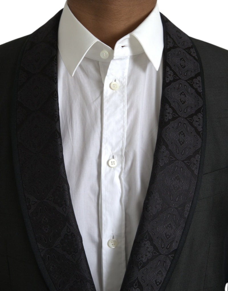 Dolce &amp; Gabbana Zwarte MARTINI Enkellaags Jas Blazer