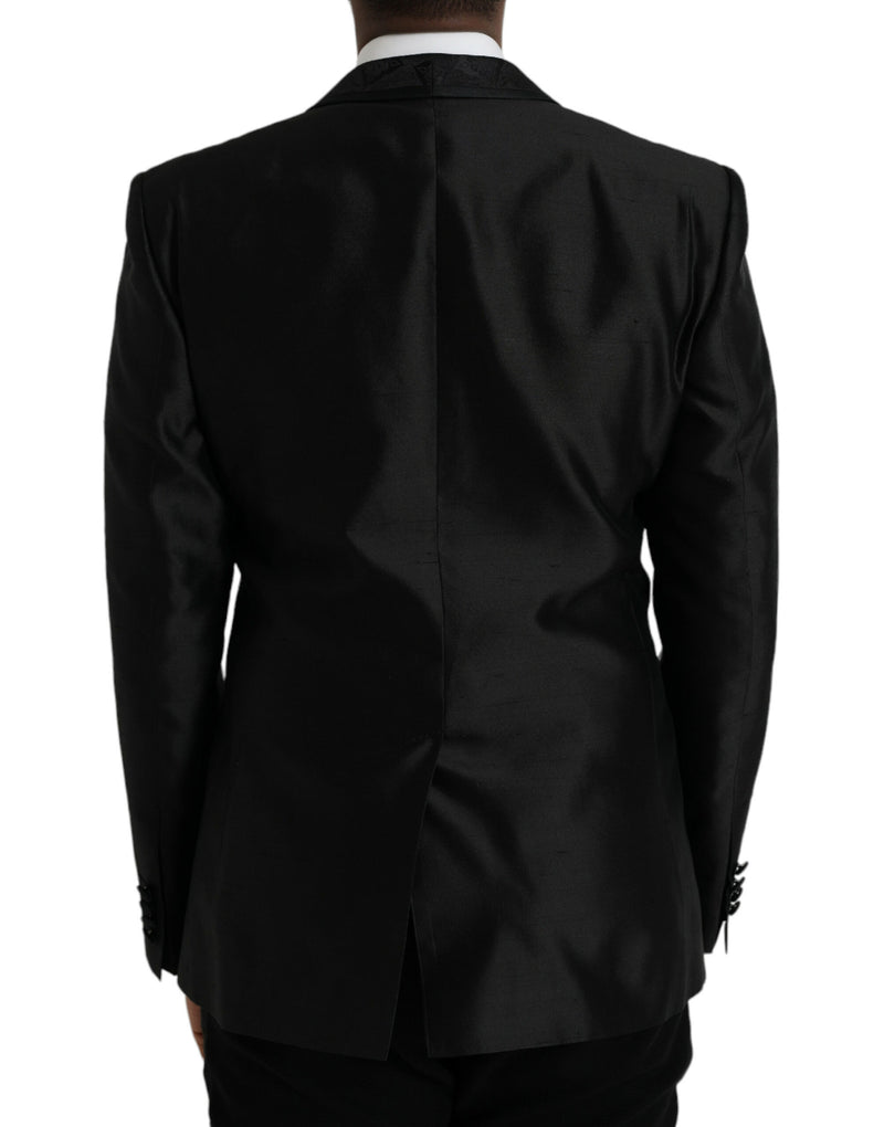 Dolce &amp; Gabbana Zwarte MARTINI Enkellaags Jas Blazer