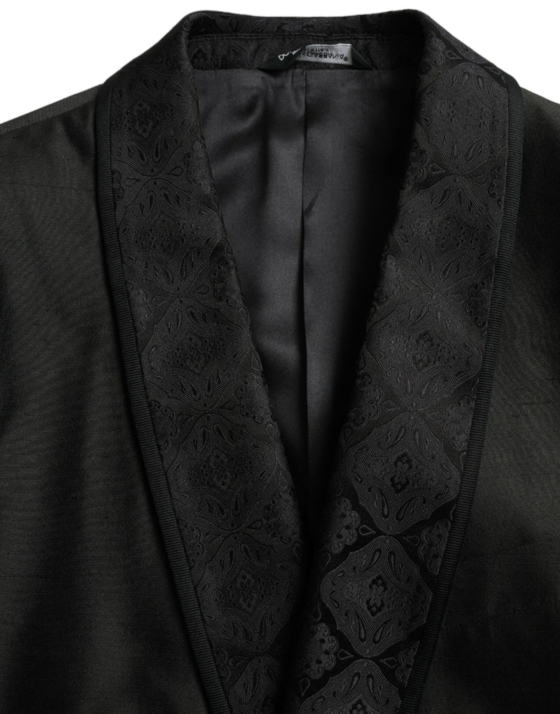 Dolce &amp; Gabbana Zwarte MARTINI Enkellaags Jas Blazer