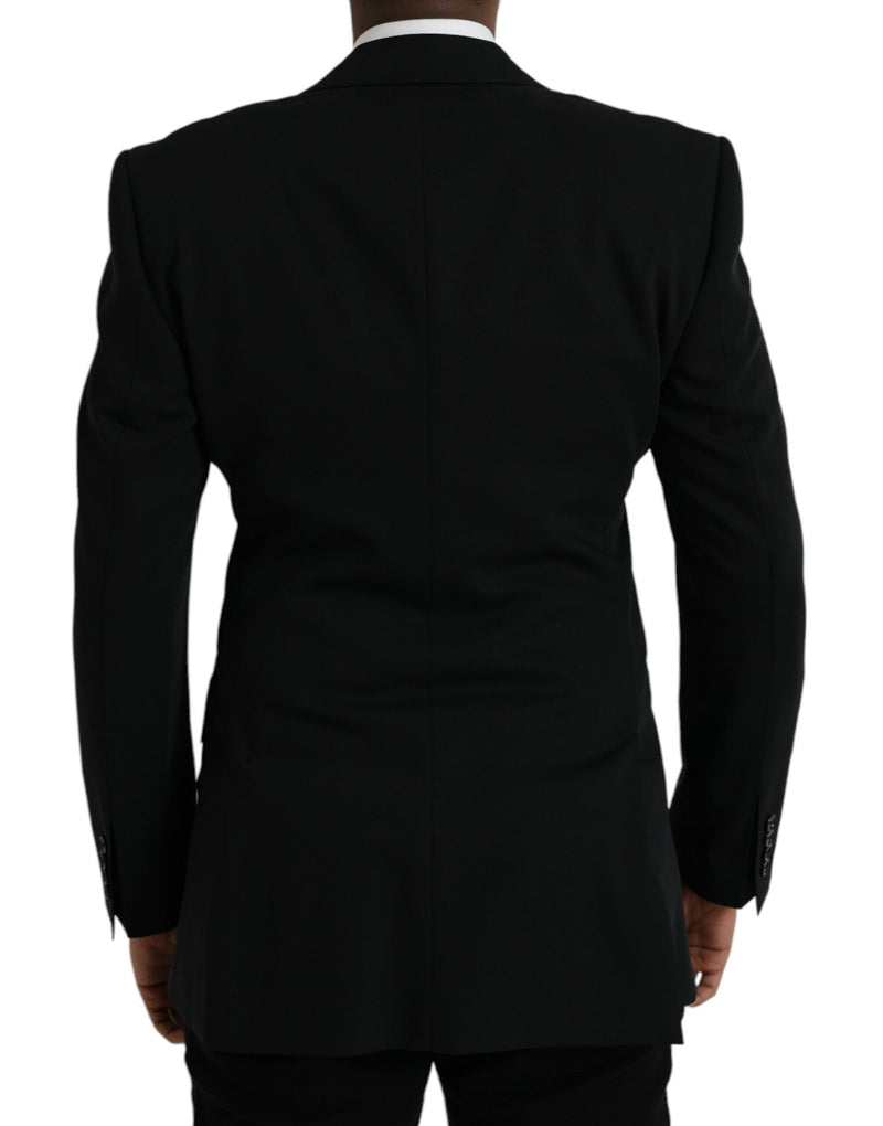 Dolce &amp; Gabbana zwarte wollen, enkelbrede, reversblazer