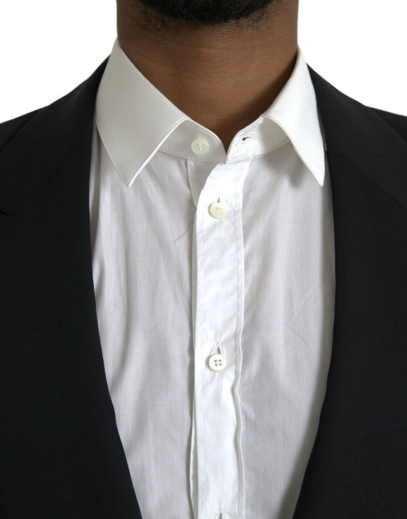Dolce &amp; Gabbana zwarte wollen, enkelbrede, reversblazer