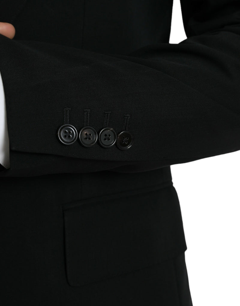 Dolce &amp; Gabbana zwarte wollen, enkelbrede, reversblazer