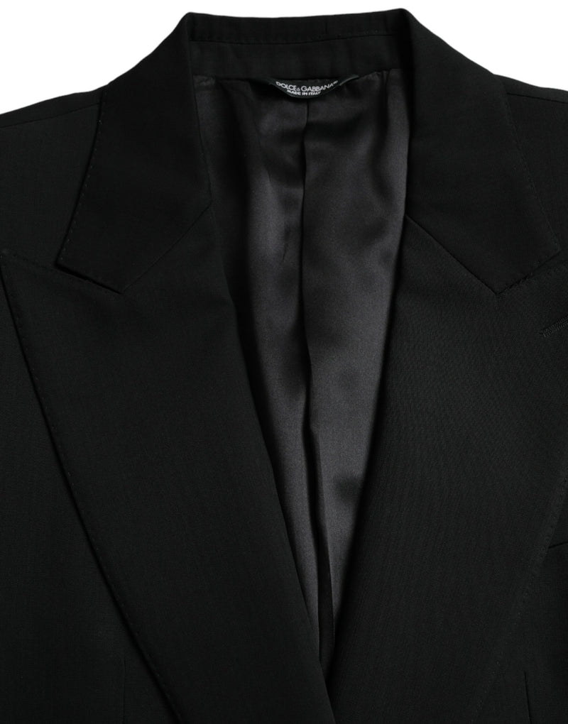 Dolce &amp; Gabbana zwarte wollen, enkelbrede, reversblazer