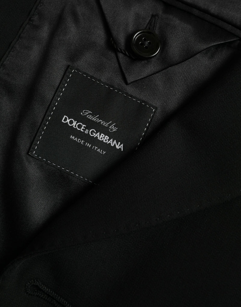 Dolce &amp; Gabbana zwarte wollen, enkelbrede, reversblazer