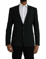 Dolce &amp; Gabbana Bleu Or, Blazer à revers, à simple boutonnage