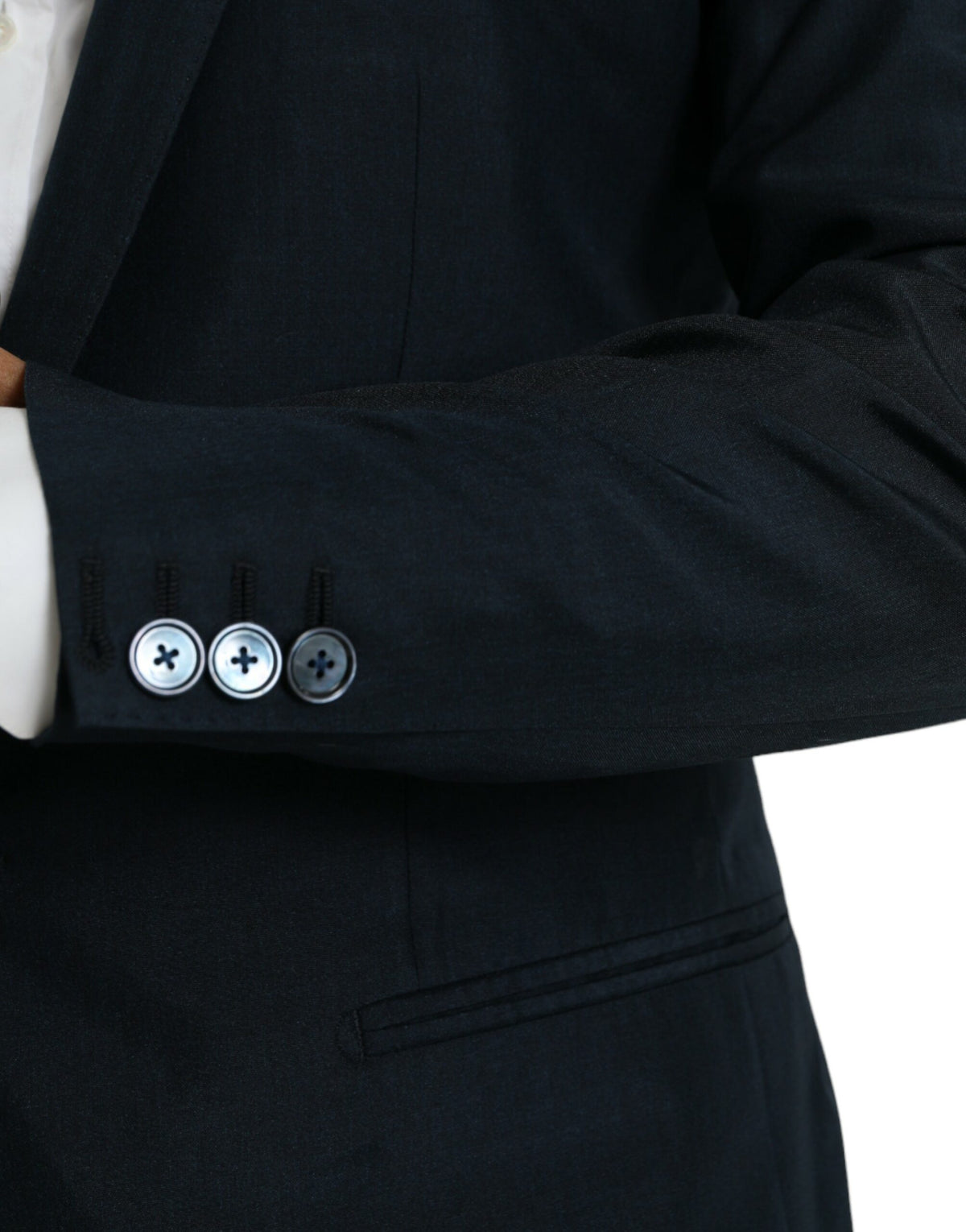 Dolce &amp; Gabbana Bleu Or, Blazer à revers, à simple boutonnage