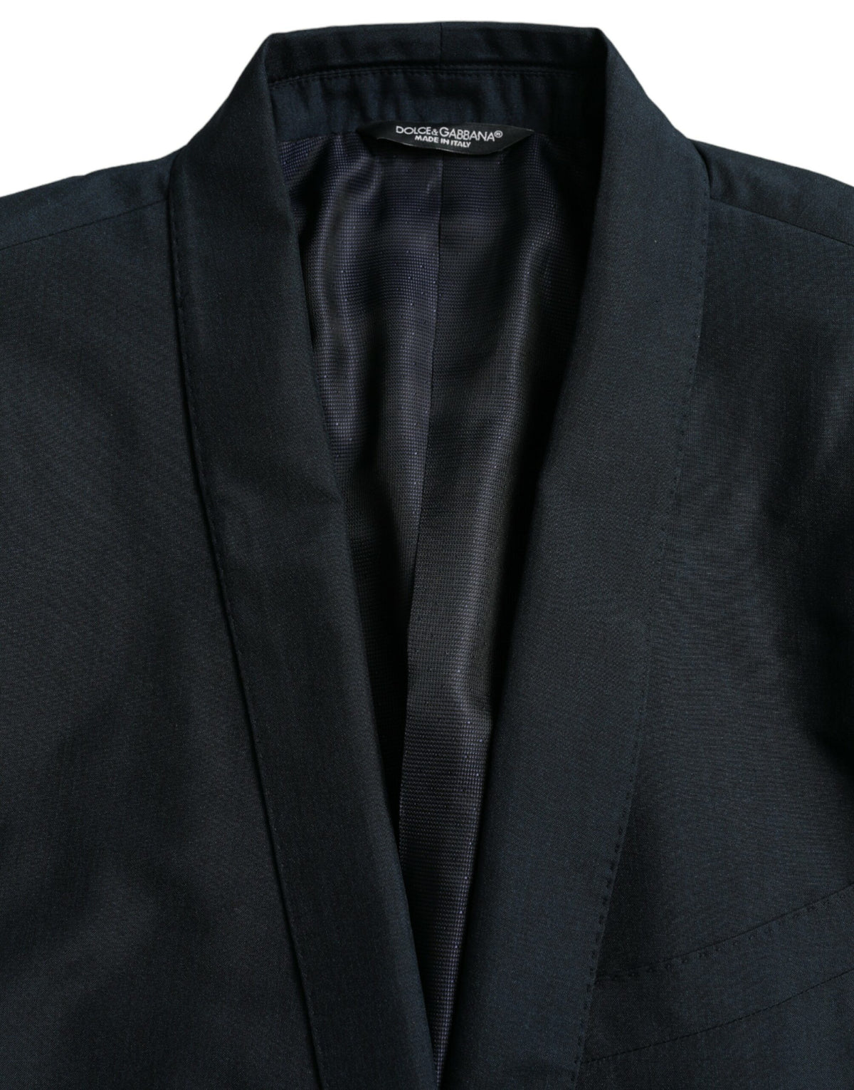 Dolce &amp; Gabbana Bleu Or, Blazer à revers, à simple boutonnage