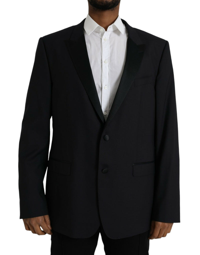 Dolce &amp; Gabbana Blauwe MARTINI Blazer met Enkele Knopenrij