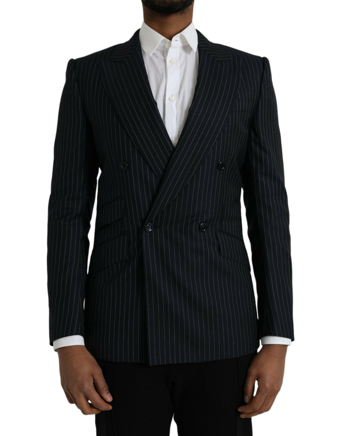 Dolce &amp; Gabbana, veste-blazer SICILIA à rayures noires, à double boutonnage