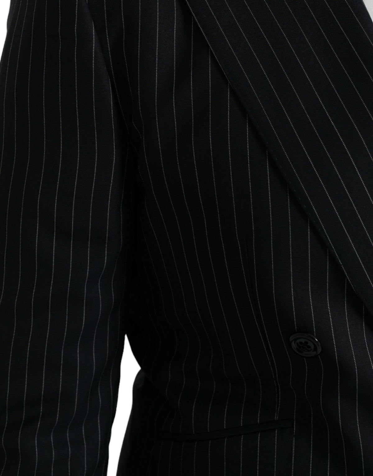 Dolce &amp; Gabbana, veste-blazer SICILIA à rayures noires, à double boutonnage