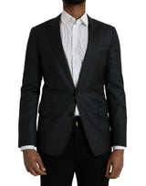 Dolce &amp; Gabbana Blazer MARTINI à rayures noires, à simple boutonnage