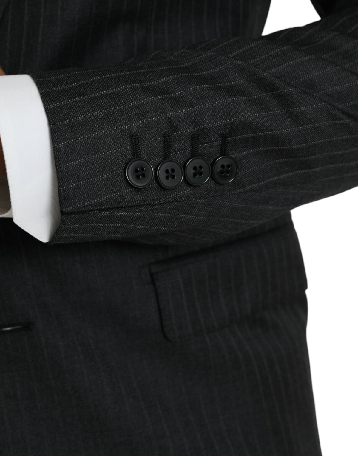 Dolce &amp; Gabbana Blazer MARTINI à rayures noires, à simple boutonnage