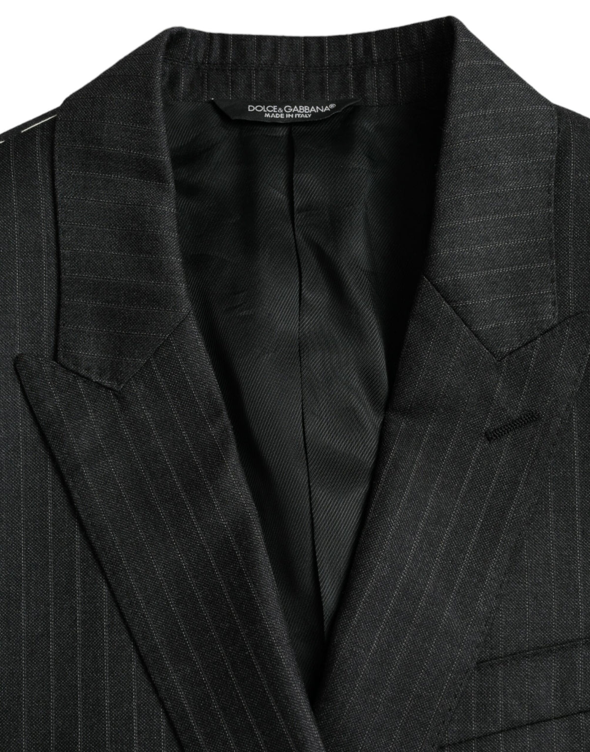 Dolce &amp; Gabbana Blazer MARTINI à rayures noires, à simple boutonnage