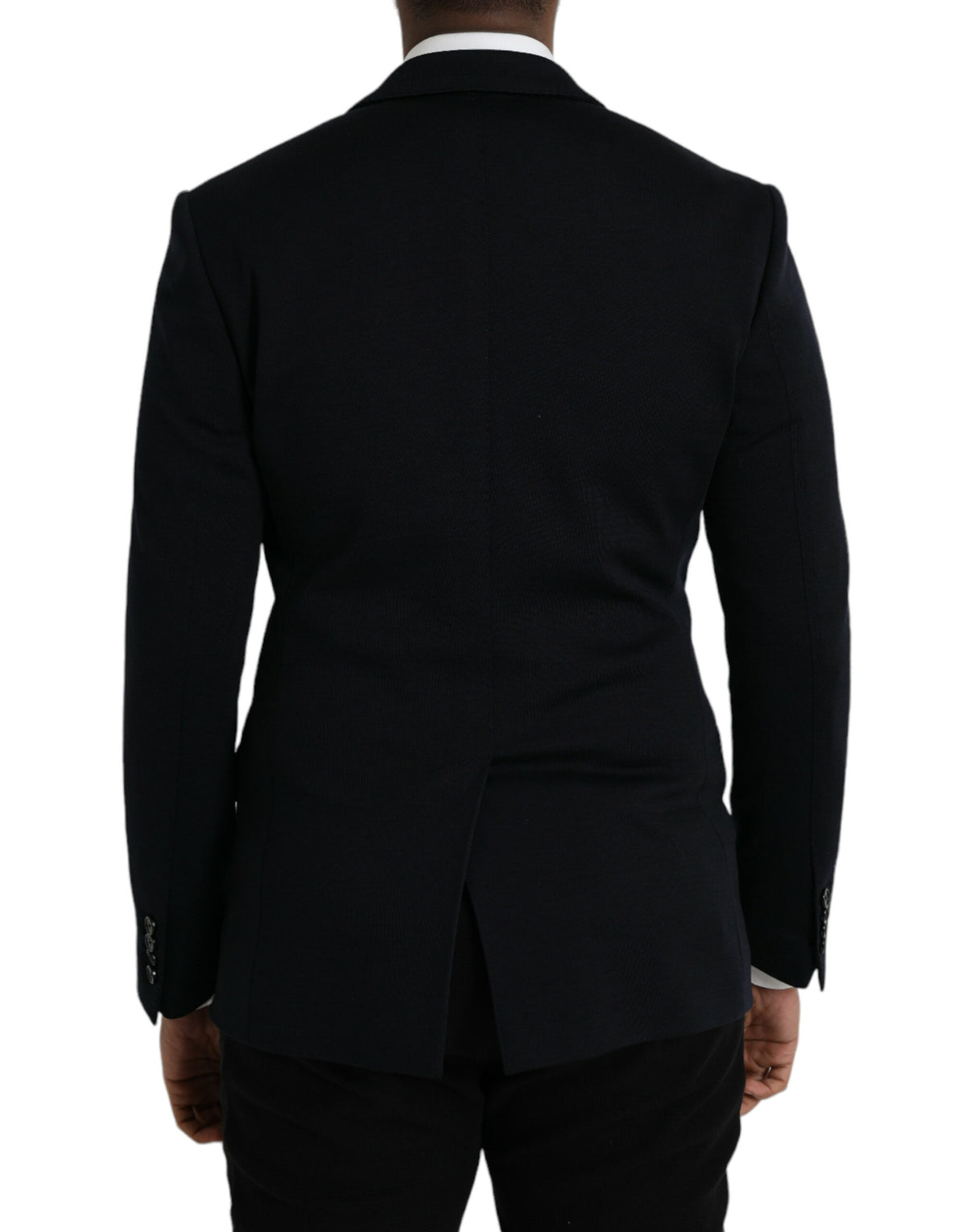 Dolce &amp; Gabbana, blazer noir en laine, col à revers, à simple boutonnage.