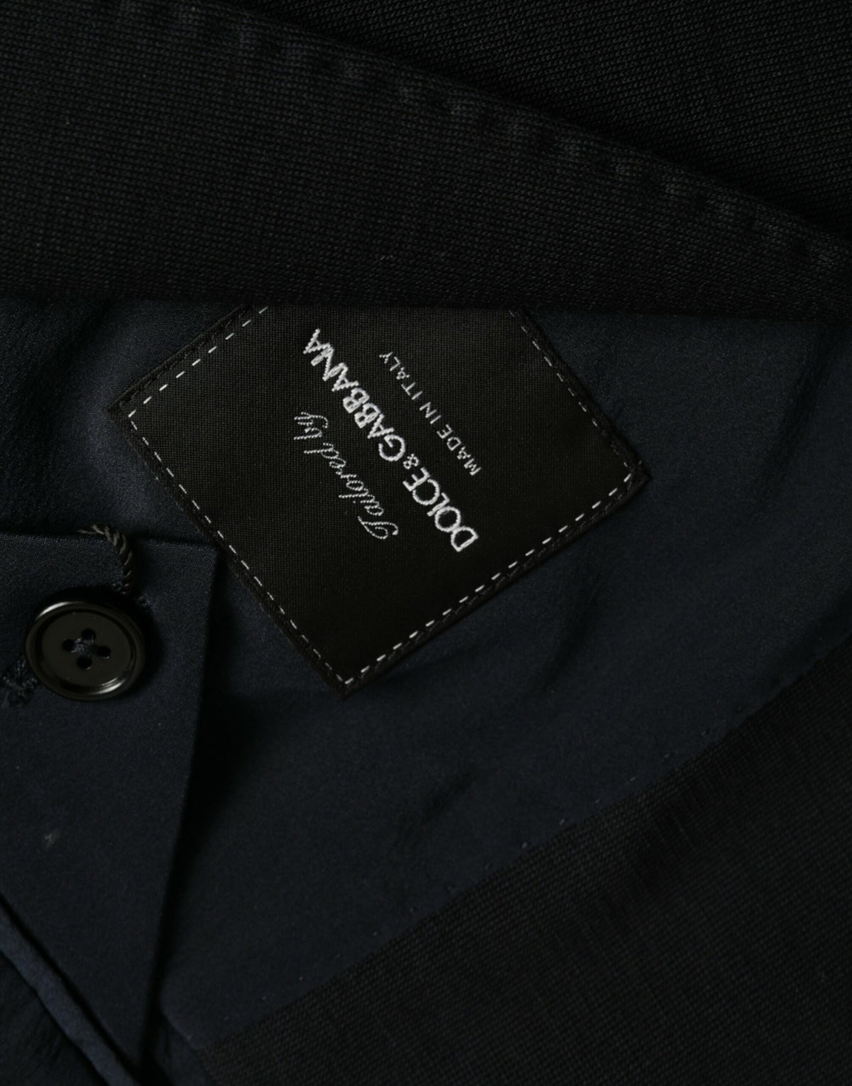 Dolce &amp; Gabbana, blazer noir en laine, col à revers, à simple boutonnage.