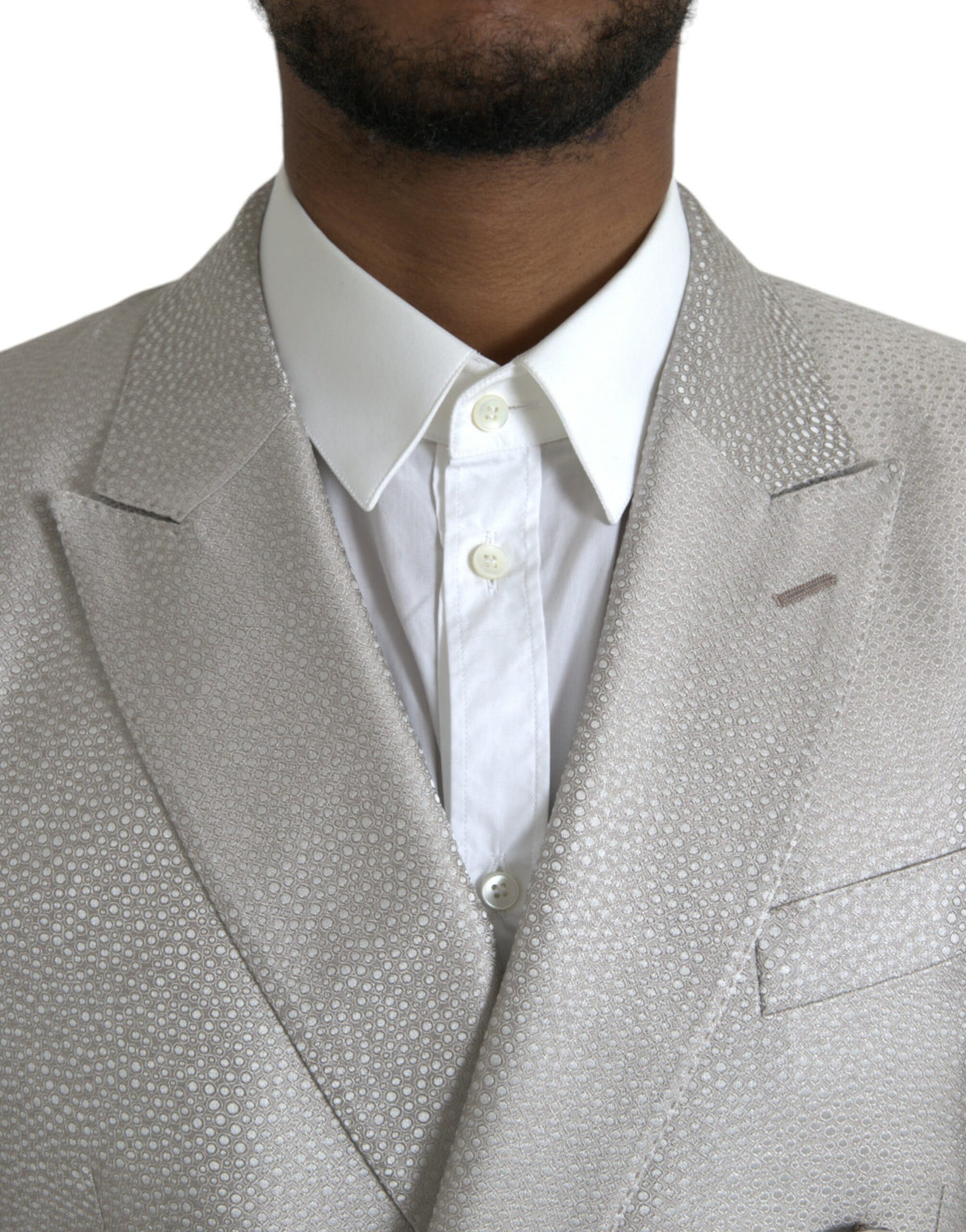 Dolce &amp; Gabbana Blazer MARTINI à double boutonnage en blanc cassé