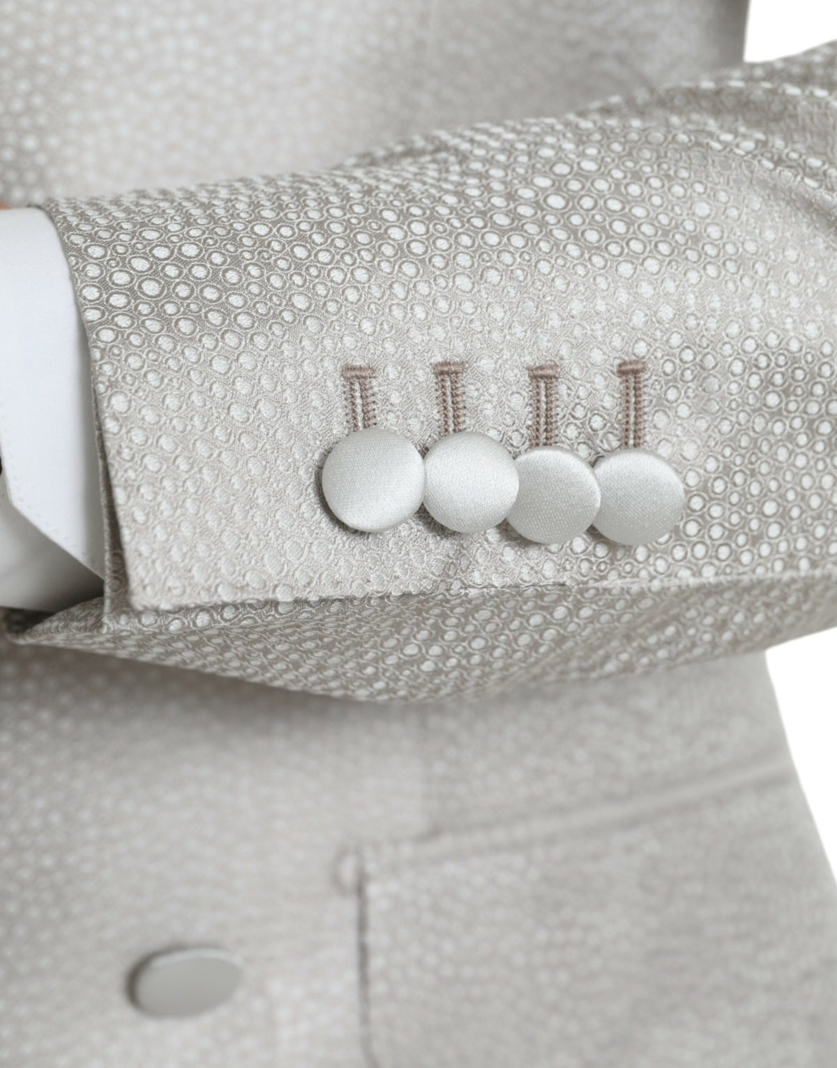 Dolce &amp; Gabbana Blazer MARTINI à double boutonnage en blanc cassé