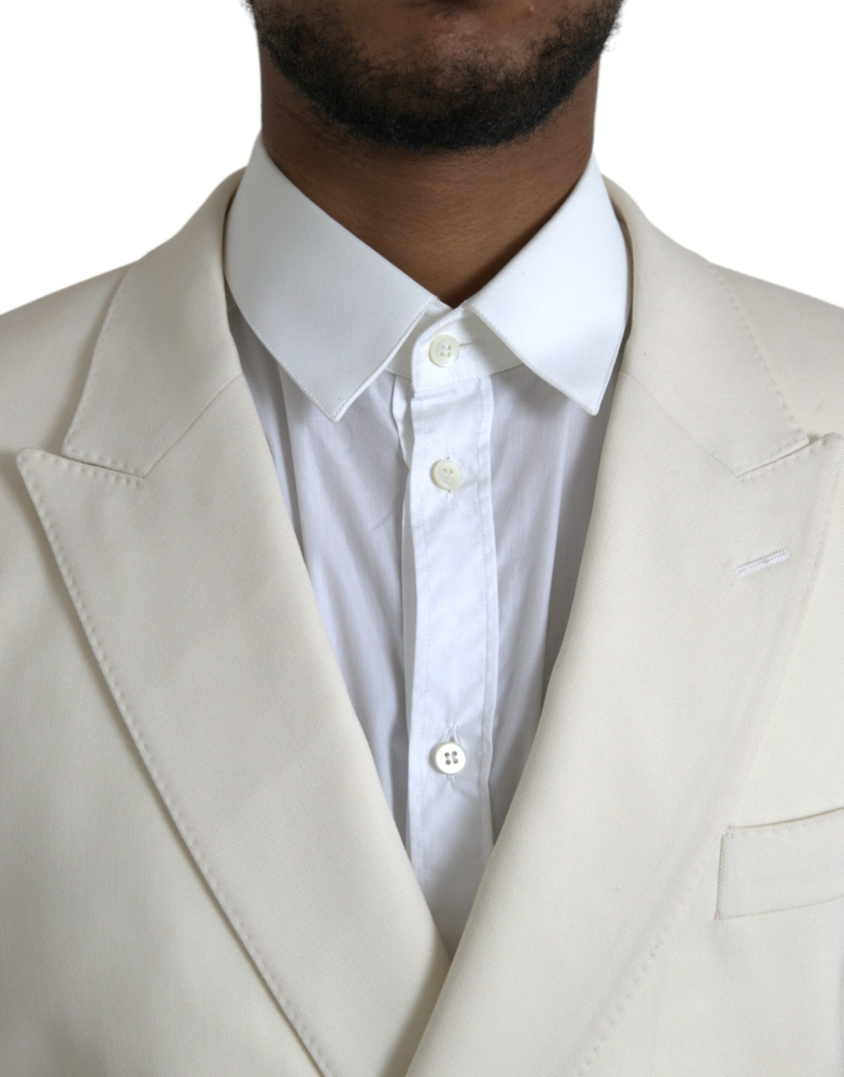 Blazer MARTINI à double boutonnage en laine blanche de Dolce &amp; Gabbana