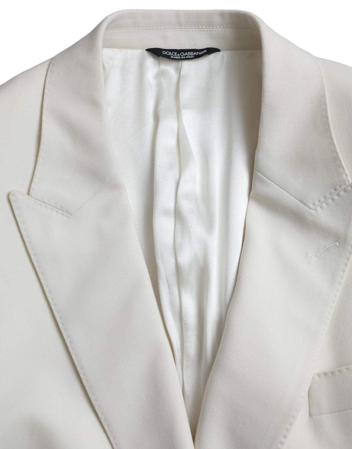 Blazer MARTINI à double boutonnage en laine blanche de Dolce &amp; Gabbana