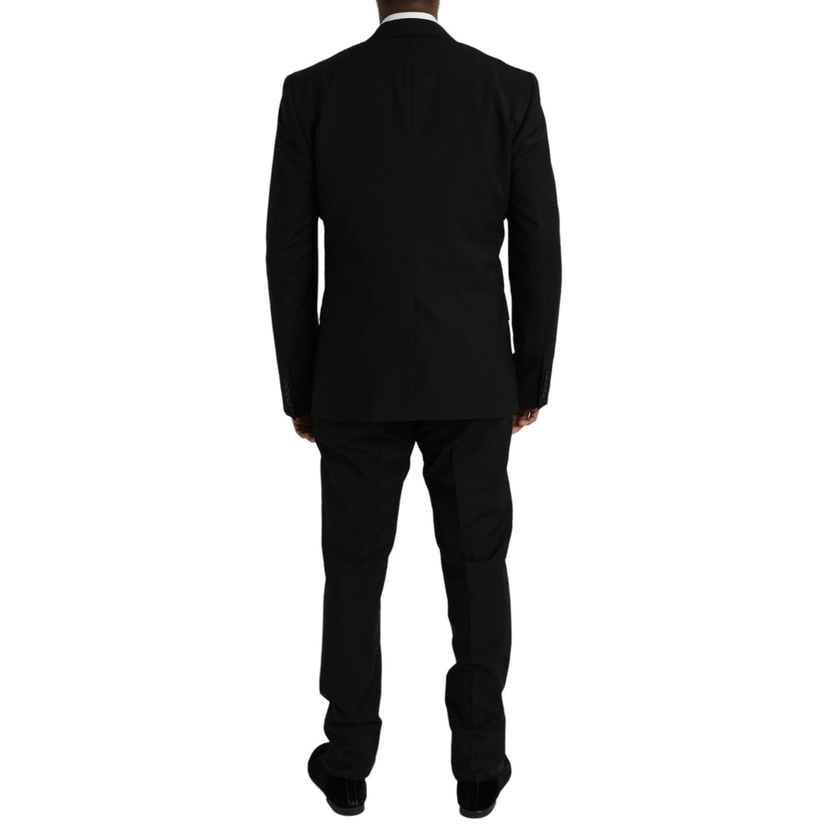 Dolce & Gabbana STAFF Black Polyester Formal 3 Piece Suit