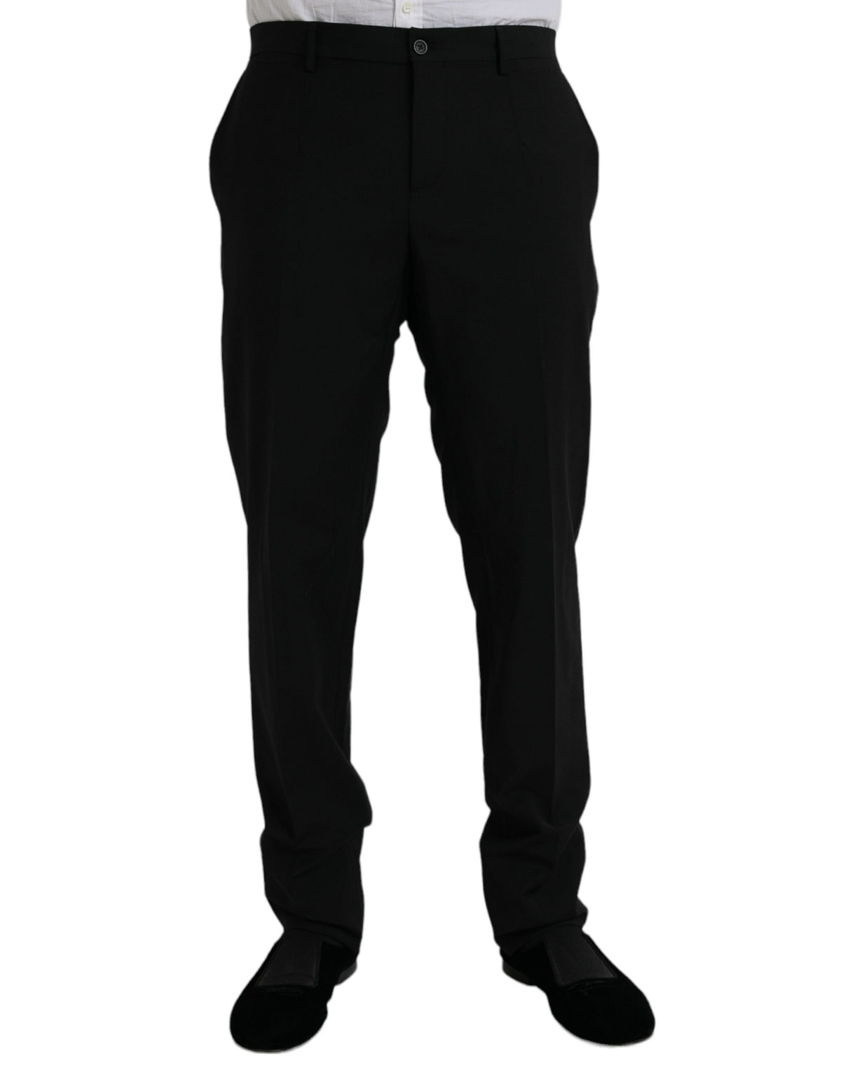 Dolce & Gabbana STAFF Black Polyester Formal 3 Piece Suit