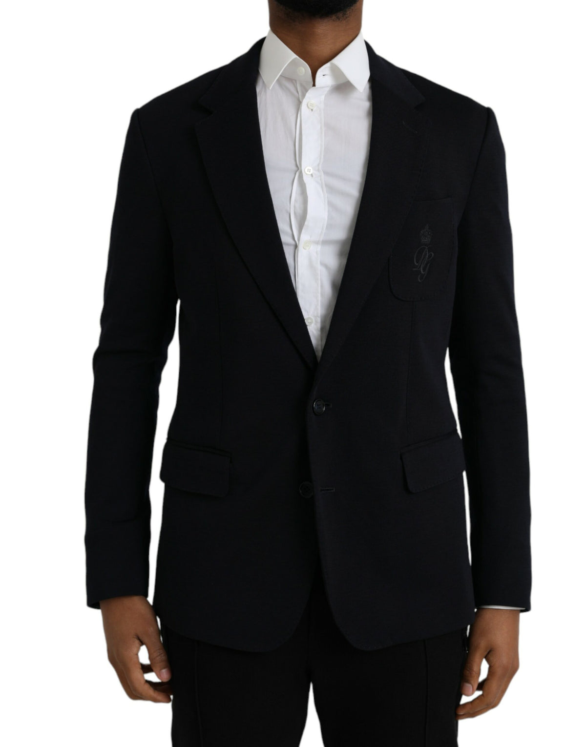 Dolce &amp; Gabbana, veste-blazer noire en laine à simple boutonnage