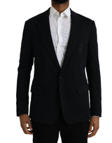 Dolce &amp; Gabbana, veste-blazer noire en laine à simple boutonnage