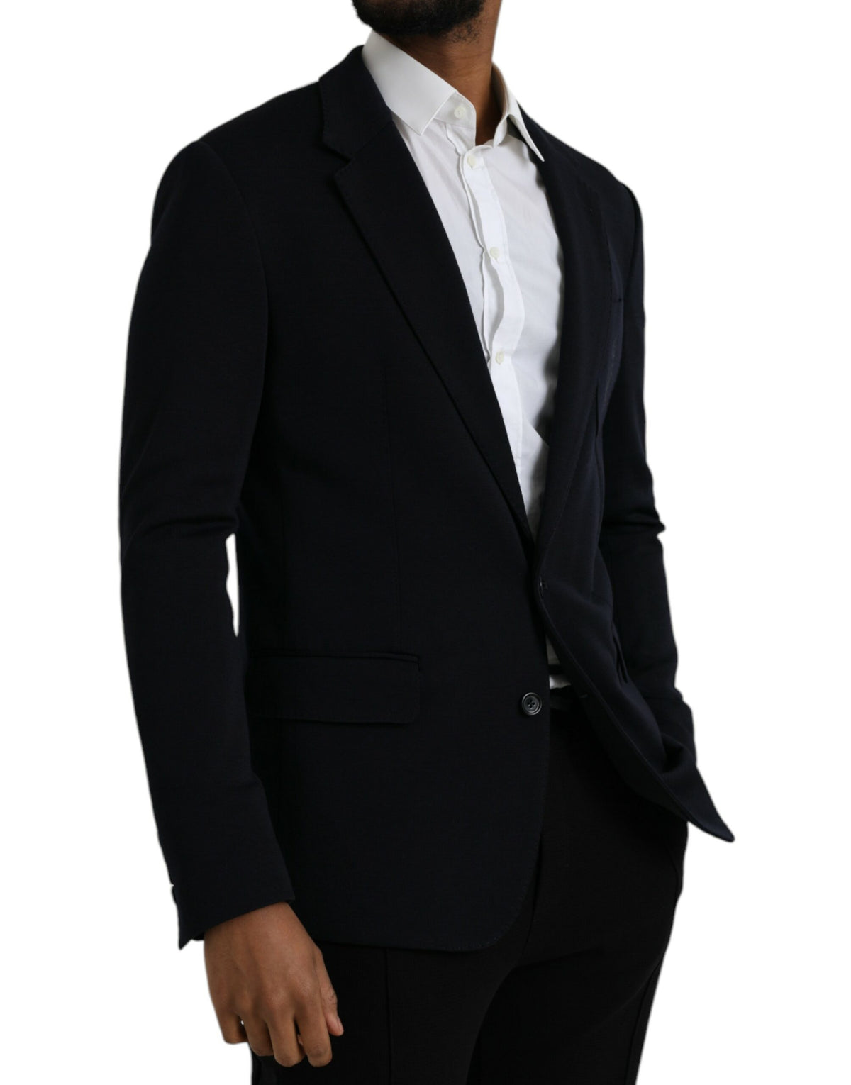 Dolce &amp; Gabbana, veste-blazer noire en laine à simple boutonnage